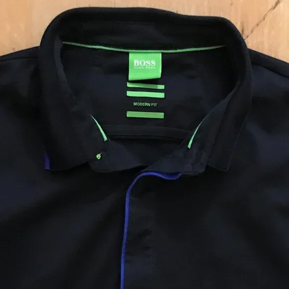 Hugo Boss Paddy 4 Modern Fit Polo – Large – Black – 100% Authentic - Picture 2 of 8